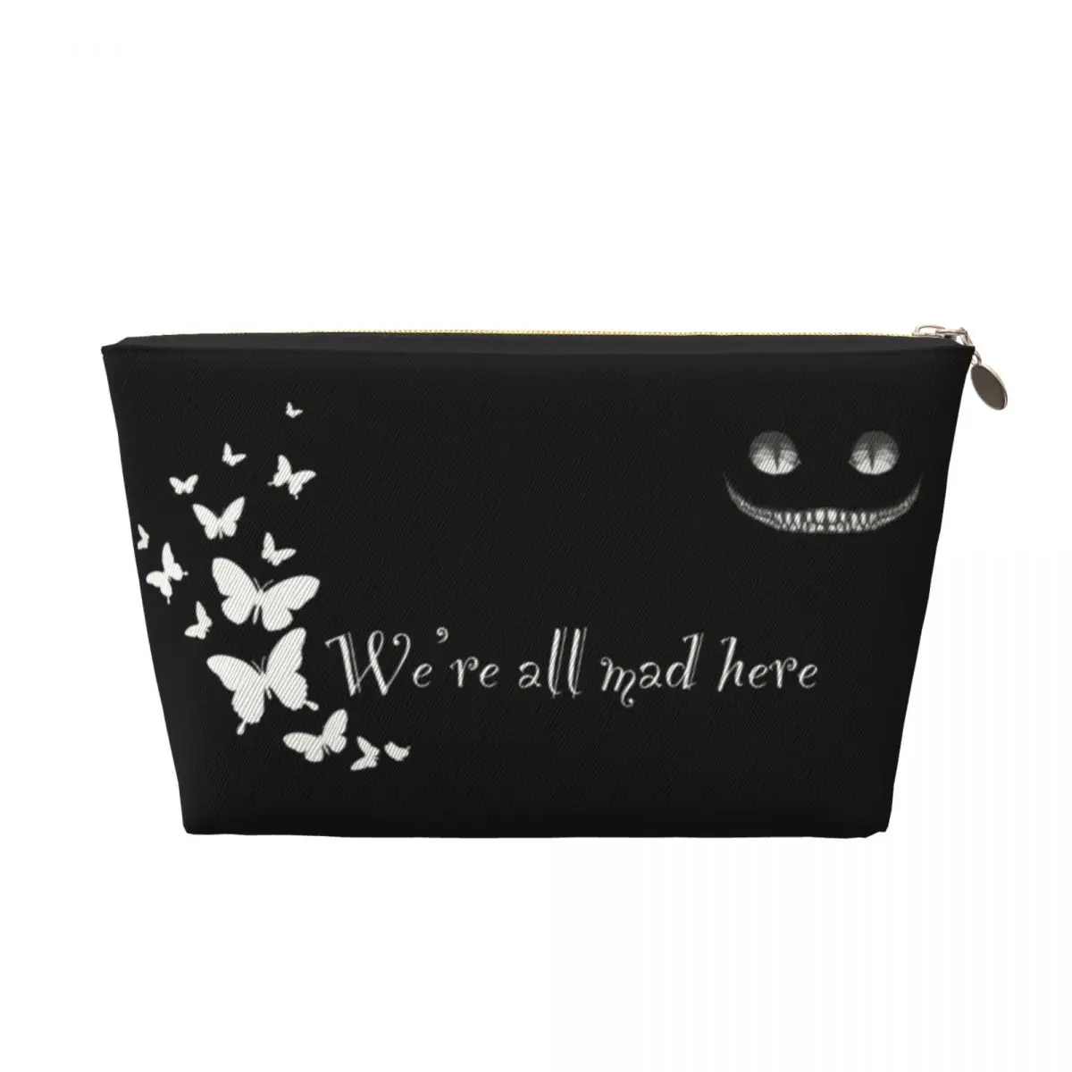 Custom Travel Cheshire Cat Toiletry Bag Portable Butterflies Makeup Cosmetic Organizer for Women Beauty Storage Dopp Kit Box