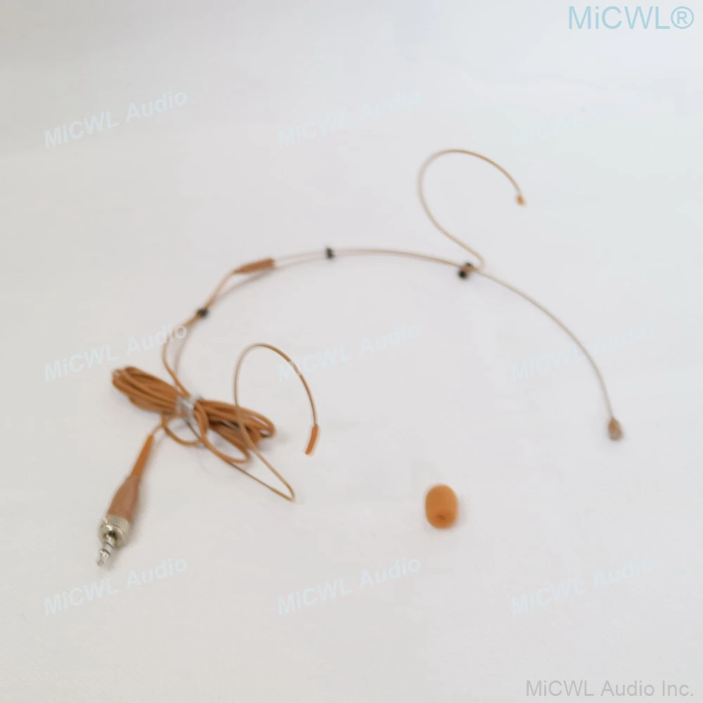 Mikrofon nagłowny Tan HM200 z podwójnymi zatyczkami do słuchawek, kompatybilny z Sennheiser EW122 G3 G4, bezprzewodowy, z mocowaniem na klatkę piersiową, złącze 3,5 mm z blokadą.