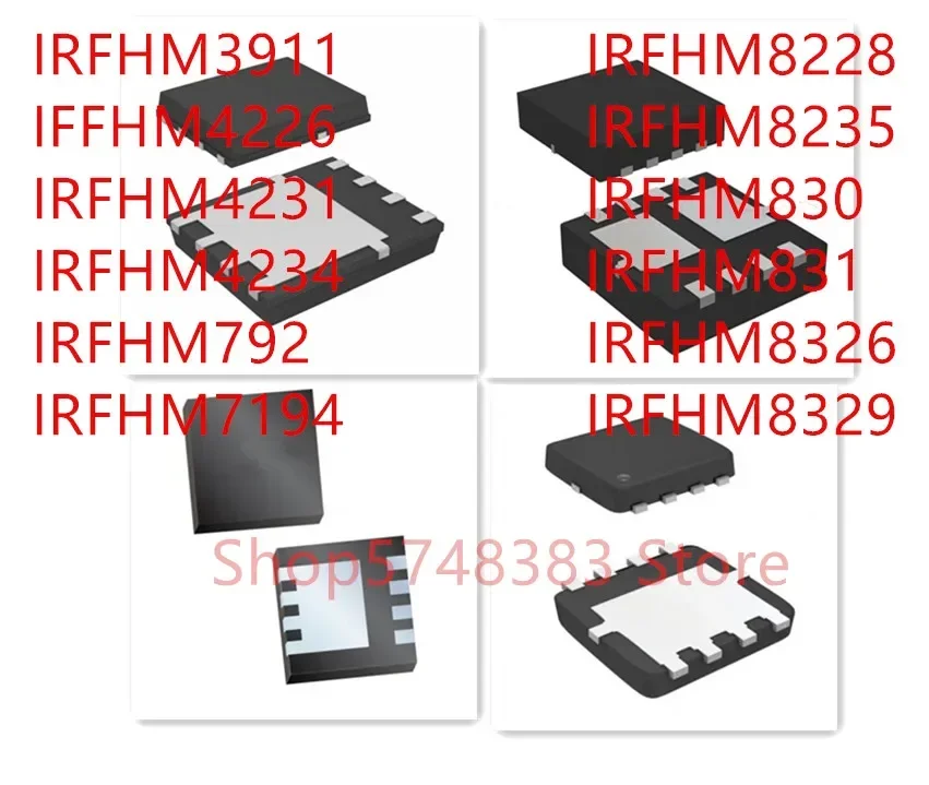 10PCS/LOT IRFHM3911 IRFHM4226 IRFHM4231 IRFHM4234 IRFHM792 IRFHM7194 IRFHM8228 IRFHM8235 IRFHM830 IRFHM831 IRFHM8326 IRFHM8329