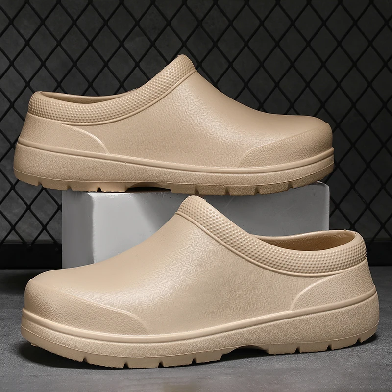 Men Women Clogs Waterproof Garden Shoes Chef Shoes Rubber Sandals Raining Water Shoes Kitchen Restaurant Work Oil Proof Unisex