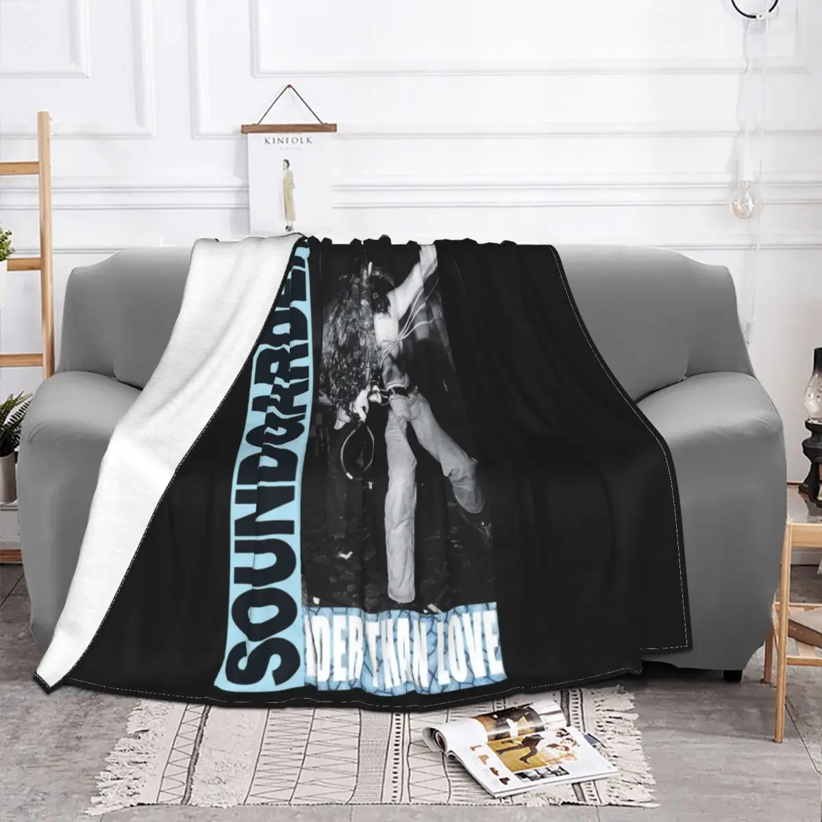 Soundgarden Vintage 90S 1990 Louder Than Love Tour Seattle Grunge Band Party Throw Blanket