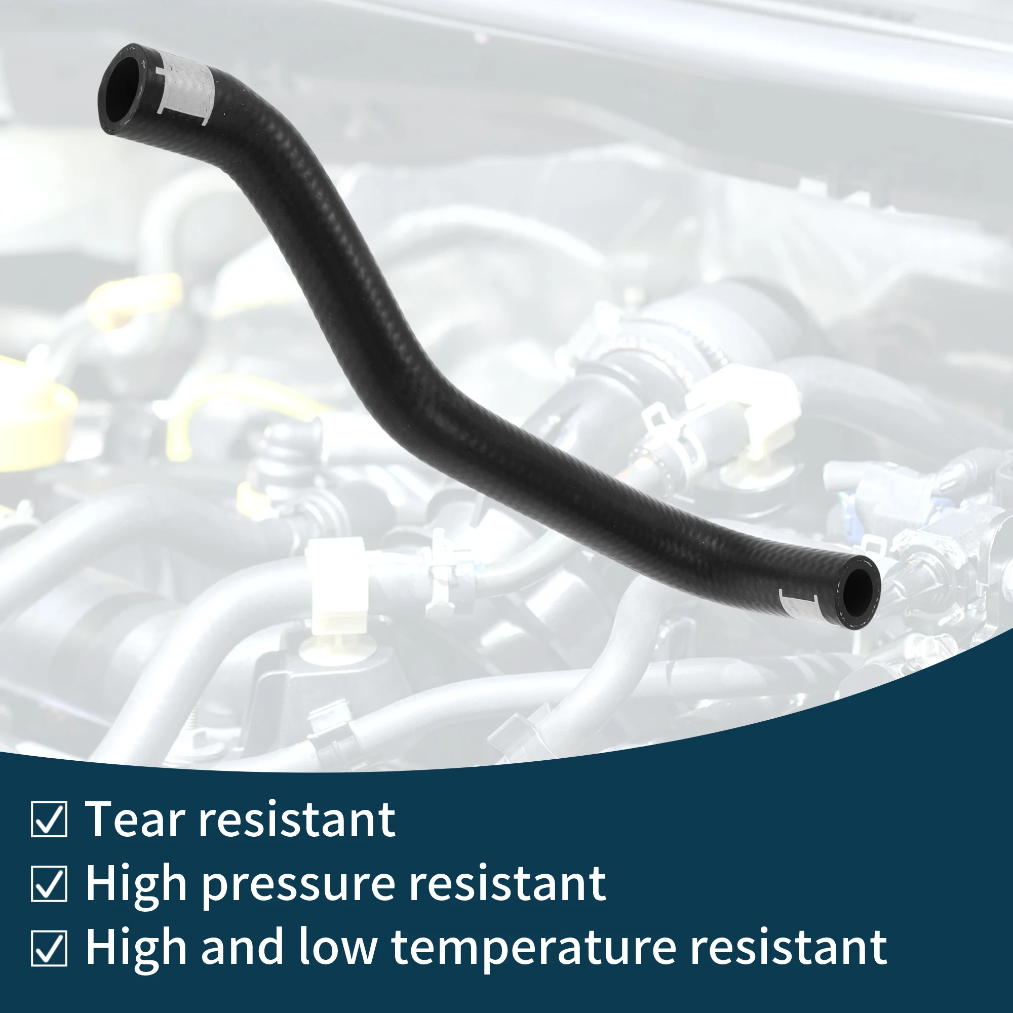 UXCELL ラジエーターホース ヒーターホース ラジエーター出口ホースパイプ アウディ A5 2018用 No.8W1819373C ゴム製冷却液ホース ブラック 1個