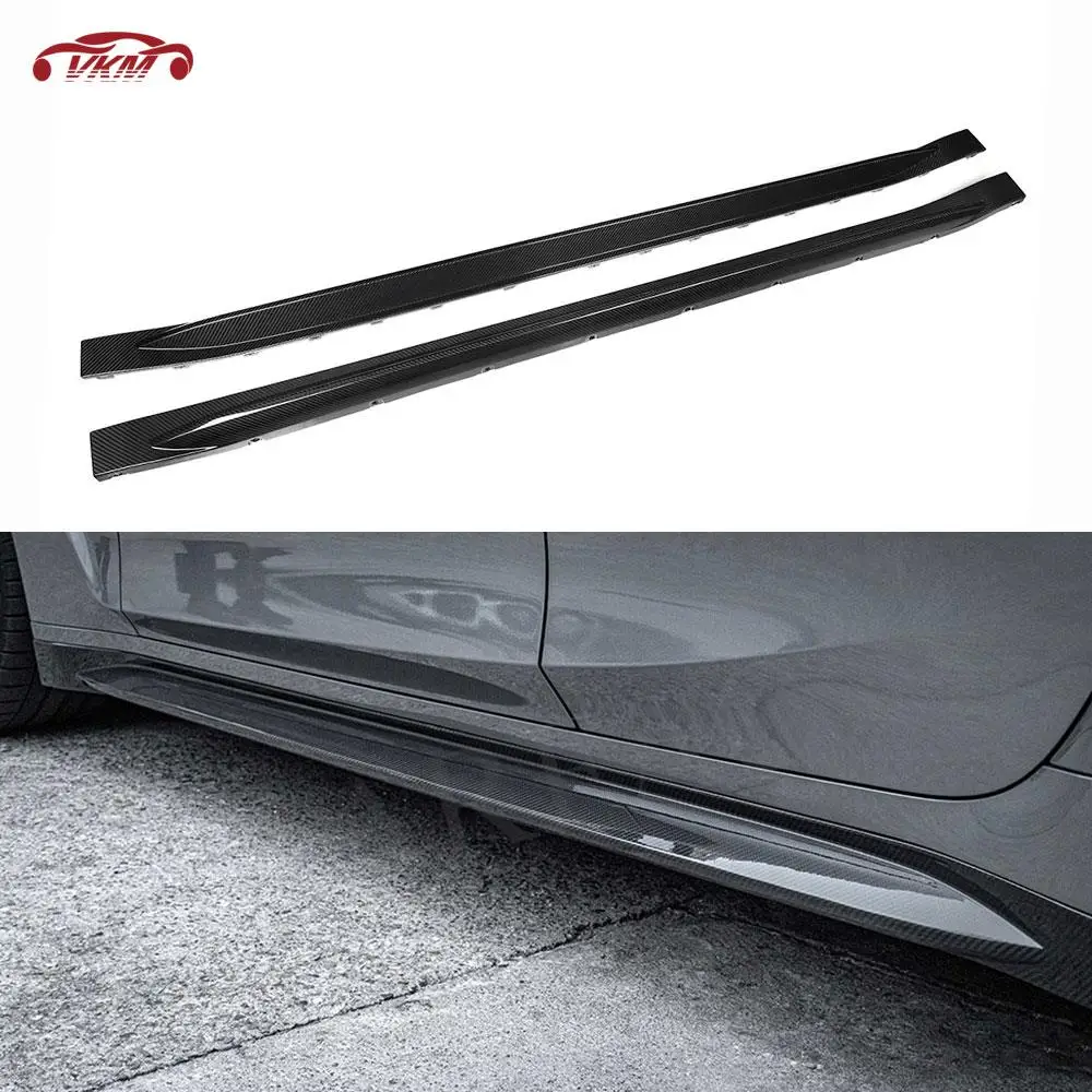 Dry Carbon Fiber Side Skirts Bumper Cover Flaps Apron for BMW 3 Series G80 M3 Sedan 2021+ Protector Anti-crash Car Styling