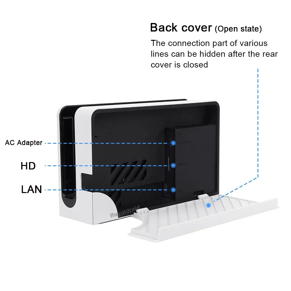 2 in1 per Nintend Switch Dock di ricarica OLED Base di supporto per Dock Station TV compatibile con HDMI + per alimentatore adattatore ca OLED Switch