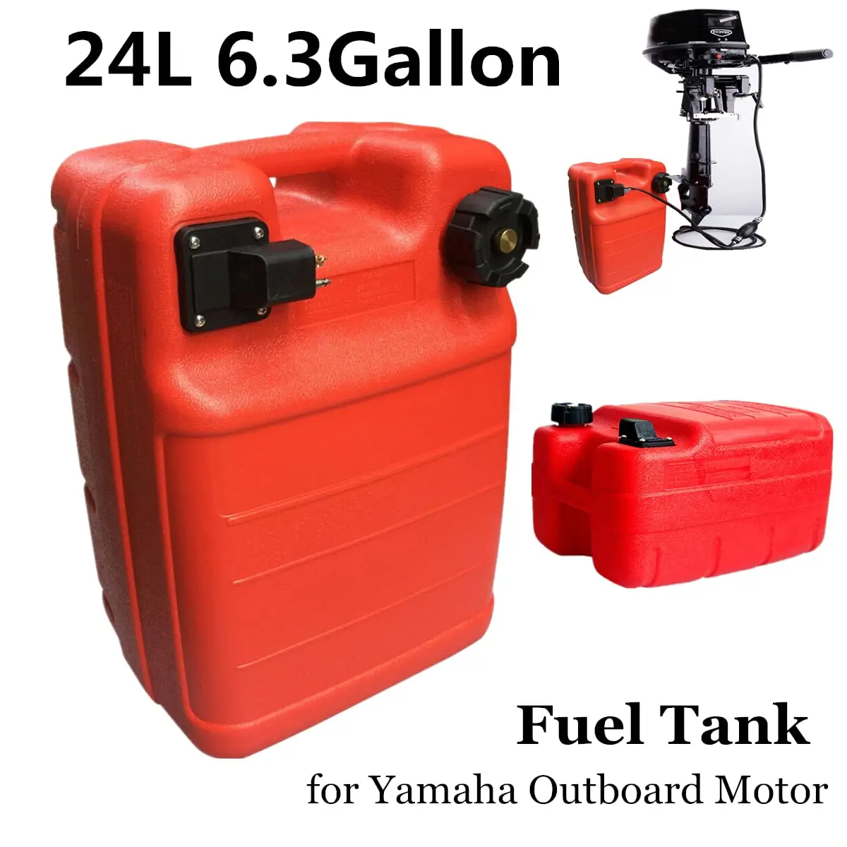 

New 24L HDPE Marine Outboard Engine Fuel Tank 6.2 Gallon External Tank