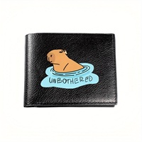 Unbothered Capybara Pool Graphic Stylish Wallet Business Mens Casual Elegant Simple Practical Quality Wallet Stylish Printing Gr