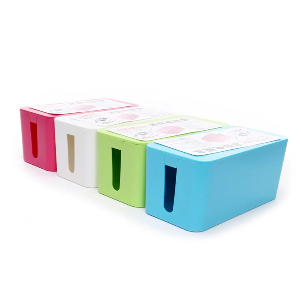 

Power Strip Organizer Box Plastic Cable Management Case For Desk Computer Usb Hub Green Cord Storage Solution Power