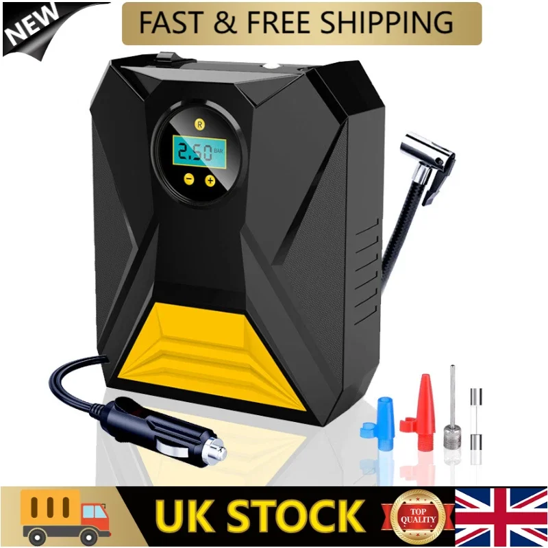 12V Portable Electric Corded 150PSI Car Tyre Inflator Pump Air Compressor Pump for Motorcycle Bike Ball Car
