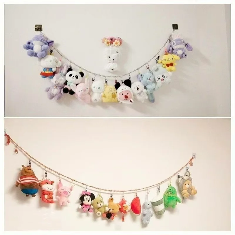 

Хлопковая веревка ручной работы для хранения, подвесной декор для домашних животных, дня рождения, вечеринки, куклы-животных, плюшевая игрушка, дисплей, настенный фотофон