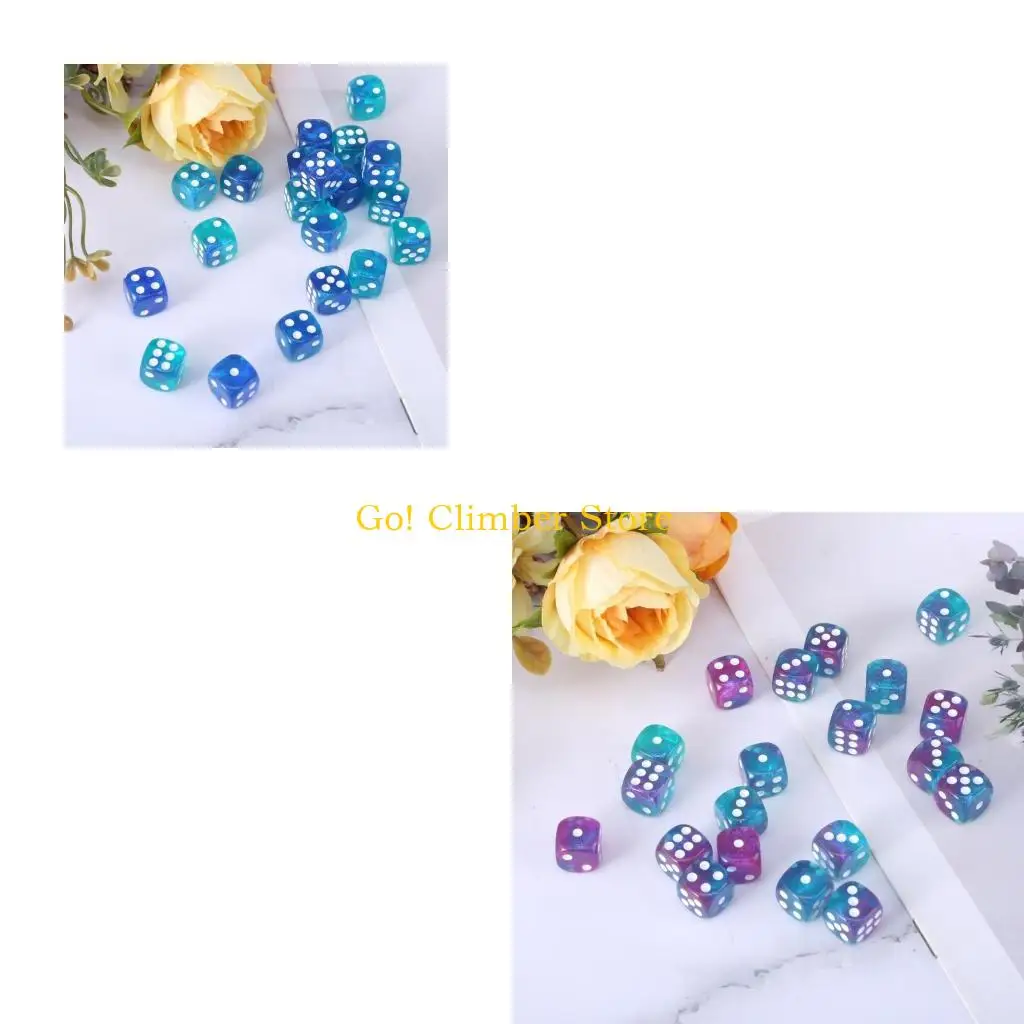 

Q84C 50Pcs 6 Sided Game Dices 12mm Round Corner Dices Set for Table Dices Game, Math Teaching Colorful Six Sided Dices Cubes