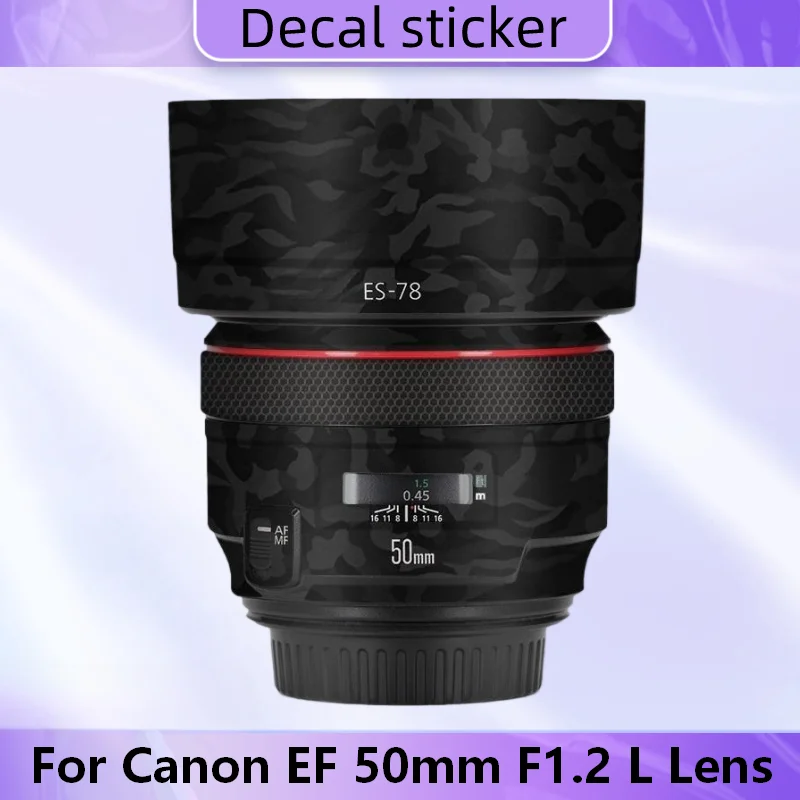 

Для Canon EF 50 мм F1.2 наклейка на объектив защитная наклейка на кожу виниловая пленка защитная пленка от царапин EF50 F1.2