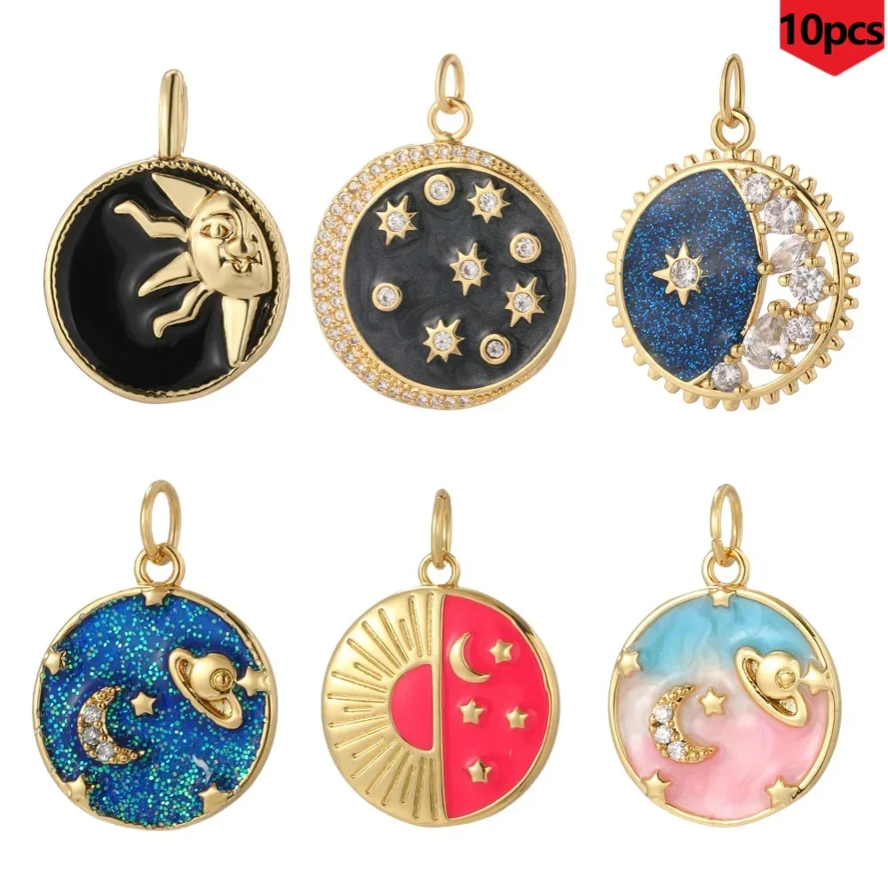 10PCS Cute Starry Sky Pendant,Sparkling Jewelry Holiday Decorations and Gift,Worn At Events  Gatherings Bulk Items Wholesale