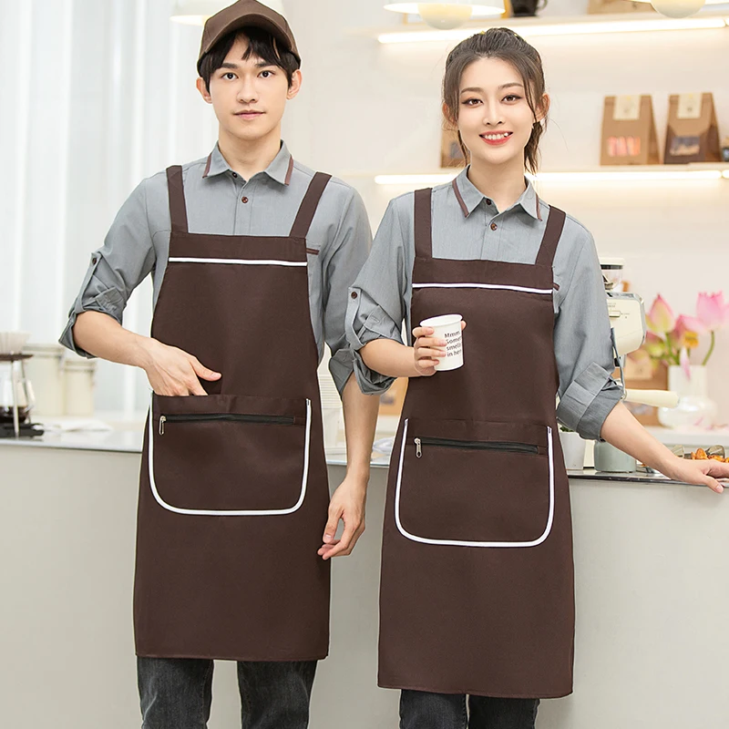 Mixed Color Fashion New Style Working Adjustable Shoulder Straps canvas Apron Convenient Front Pocket Wear-resistant Overalls