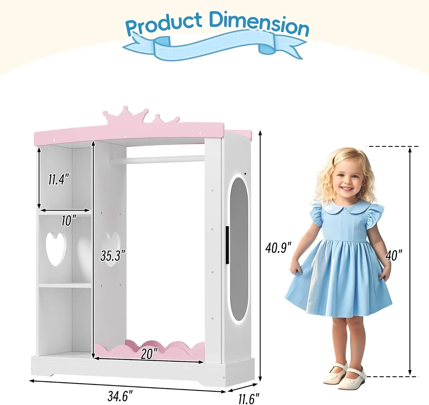 

Детский шкаф с шкафом для ювелирных изделий, хранилище для одежды с полками и зеркалом, костюмный шкаф с подвесной полкой