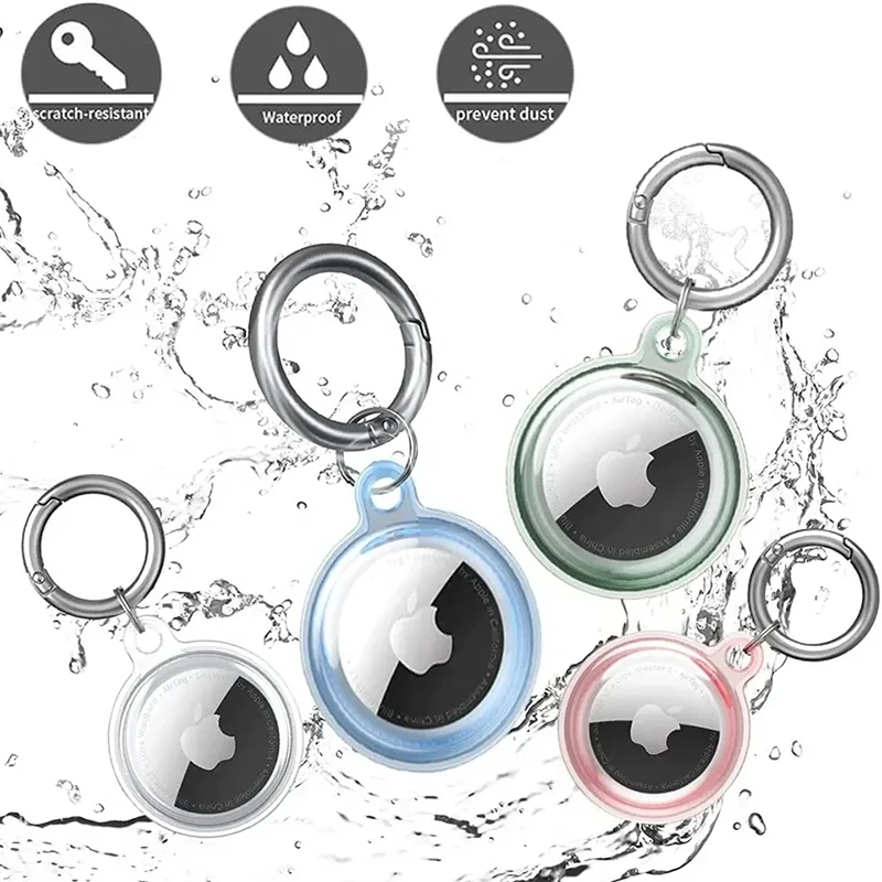 Transparente Schutzhülle für Airtags, vollständige Abdeckung, wasserdicht, weich, stoßfest, für Apple Air Tag-Zubehör