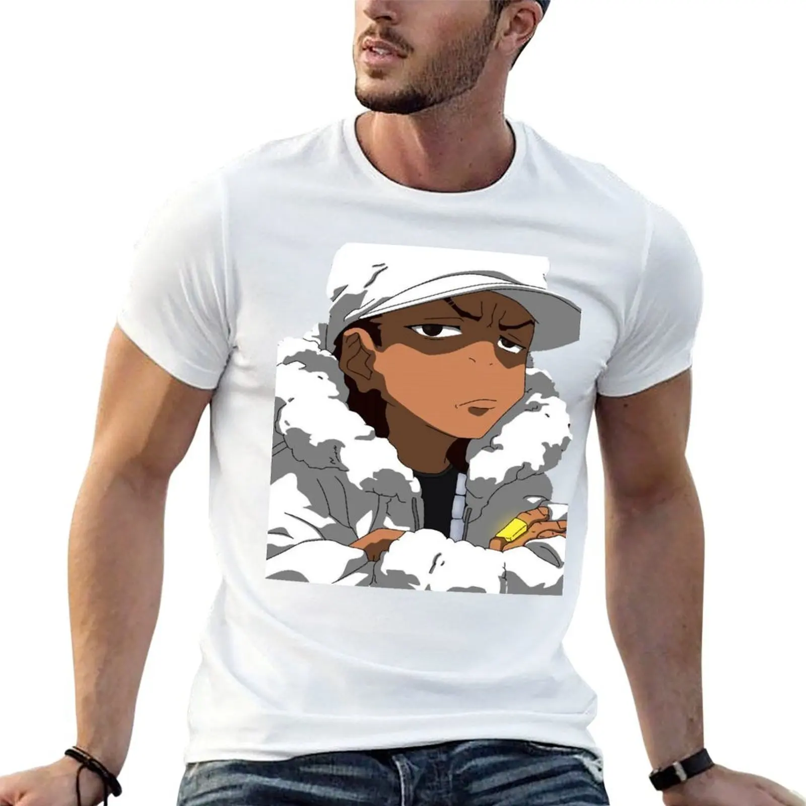 

for t graphic t 100 cotton shirts man man man t percent Boondocks T-Shirt for shirt tees shirts Huey The graphic