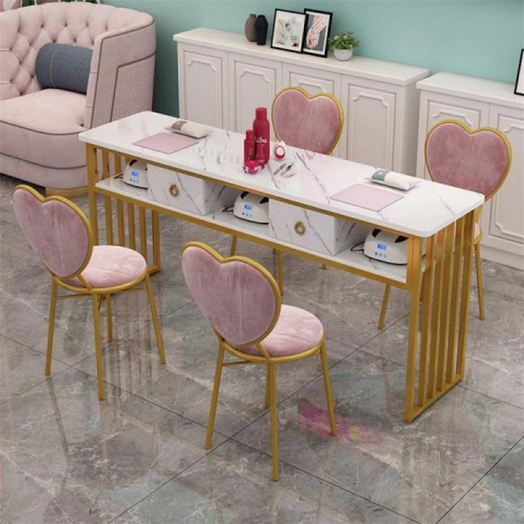 Nail SPA Small Nail Table Simple Nail Care  Manicure Table and Chair Set Combination