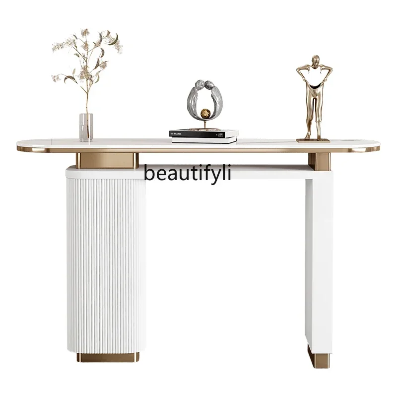 

HHSimple entrance cabinet entry light luxury hotel entrance desk living room Italian modern door rack entrance table