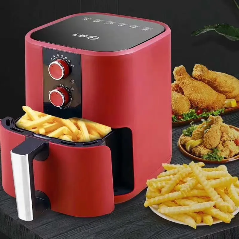 

Air Fryer Household Smoke Fries Electromechanical Oven Gift 5L Red Электросковорода Fridora Sin Aceite Smart