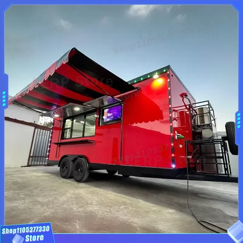 EPA Compliant Mobile Food Trailer for Ice Cream Snacks Fast Food Commercial Dining Farm Use Kitchen Cart Mobile Kitchen