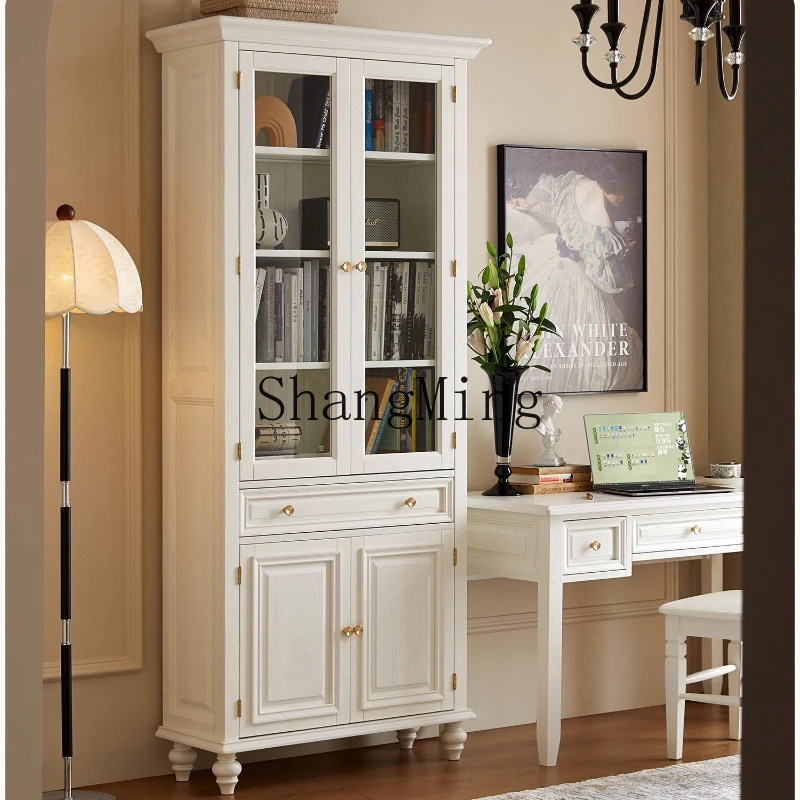 

SM solid wood advanced sense bookcase new simple wind multi-purpose study storage cabinet