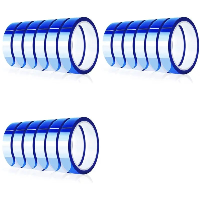 A25I-18 Rolls 20Mm X33M Blue Heat Tape High Temperature Heat Resistant Tape Heat Transfer Tape For Heat Sublimation Press