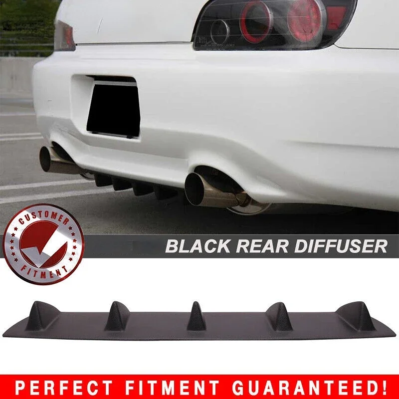 

LAICY for Honda S2000 2000-2009 Lower Rear Body Bumper Lip Diffuser 5 Fin Shark Deflector Spoiler Kit Black Car-Styling