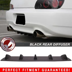 LAICY for Honda S2000 2000-2009 Lower Rear Body Bumper Lip Diffuser 5 Fin Shark Deflector Spoiler Kit Black Car-Styling