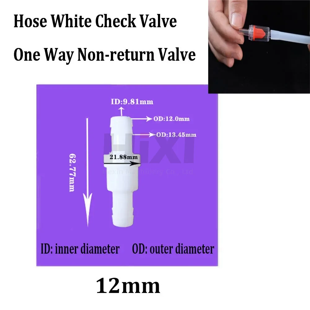 2Pcs 4/6/8/10/12mm Plastic One-Way Non-Return Fluids Check Valve For Fuel Gas Liquid Home Improvement Parts