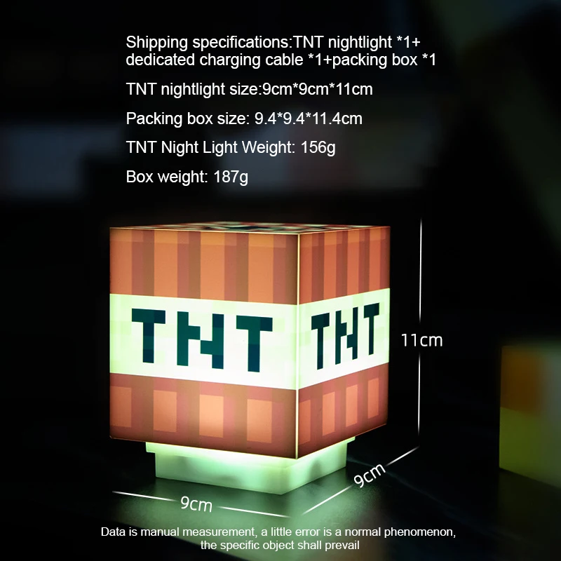 LED TNT Light with Official Game Sounds Handheld Night Light & Fun Pixelated Toy for Kids My World Room Decor view 5