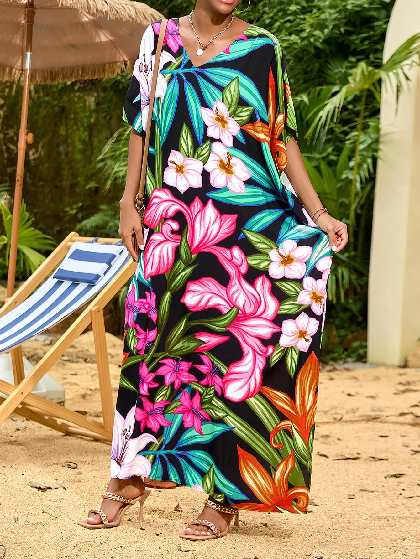 

Летняя пляжная богемная пляжная ветровая V-образная галстук с боковыми разрезами, отпускная юбка, пляжная юбка, блузка