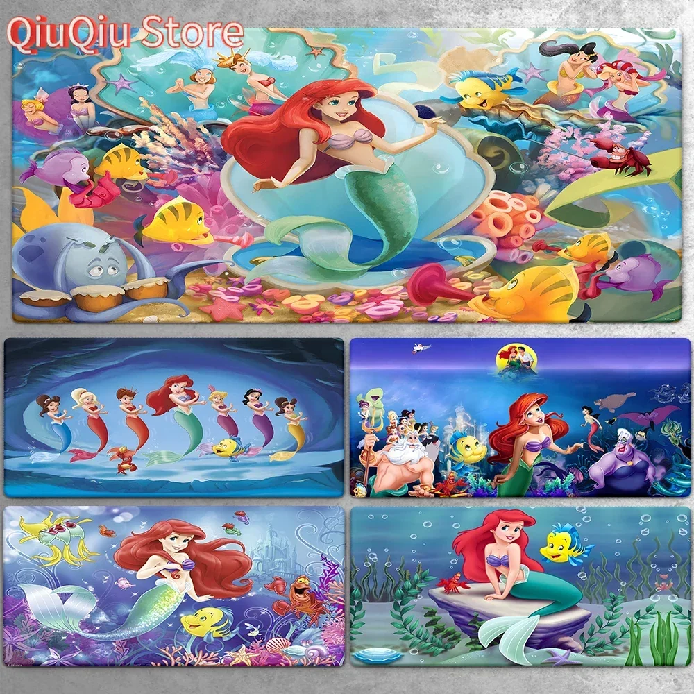 

MINISO Русалочка с мультяшным принтом игровой коврик для мыши компьютерный замок край натуральный каучук киберспортный стол большой коврик для мыши