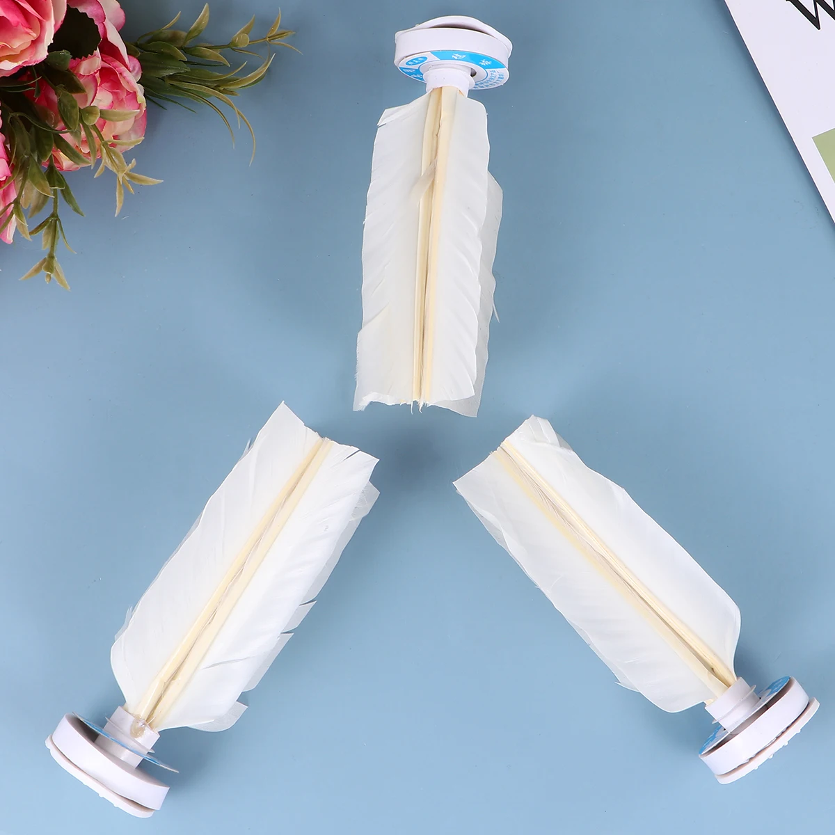 

6 pcs White Fitness Shuttlecock Colored Goose Training Chinese Traditional Sports Indoor Outdoor Activities Durable
