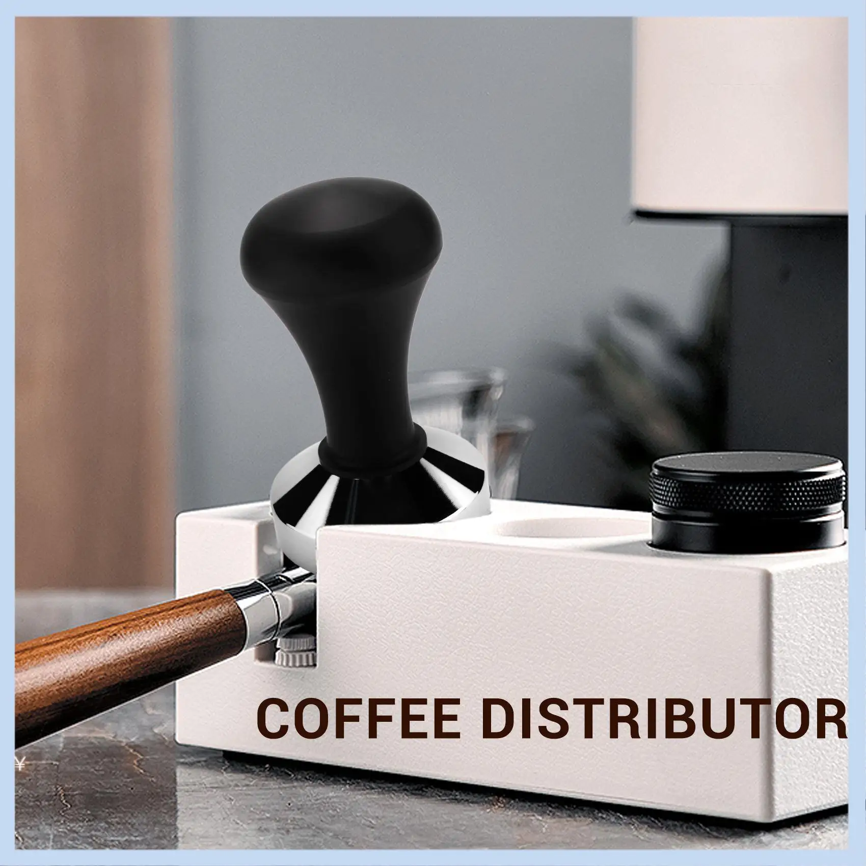

AS63-51 MM Espresso Coffee Tamper Black Coffee Tamper Machine Press Flat Base Barista Accessories Coffee Bean Press