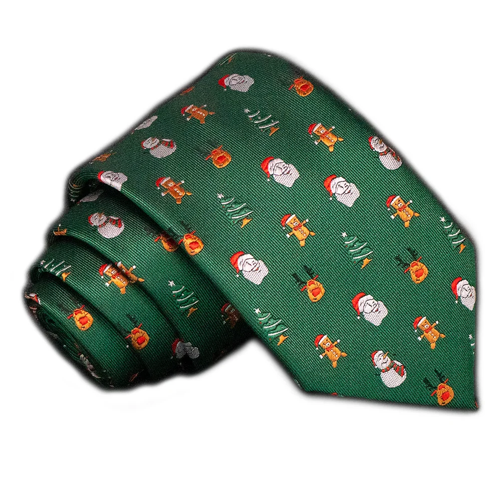EASTEPIC 8 cm Frohe Weihnachten Grün Rot Blau Schwarz Krawatten für Männer Festliche Saison Weihnachtsgeschenk Schneemann Rentier Kriss Kringle – Detail 12