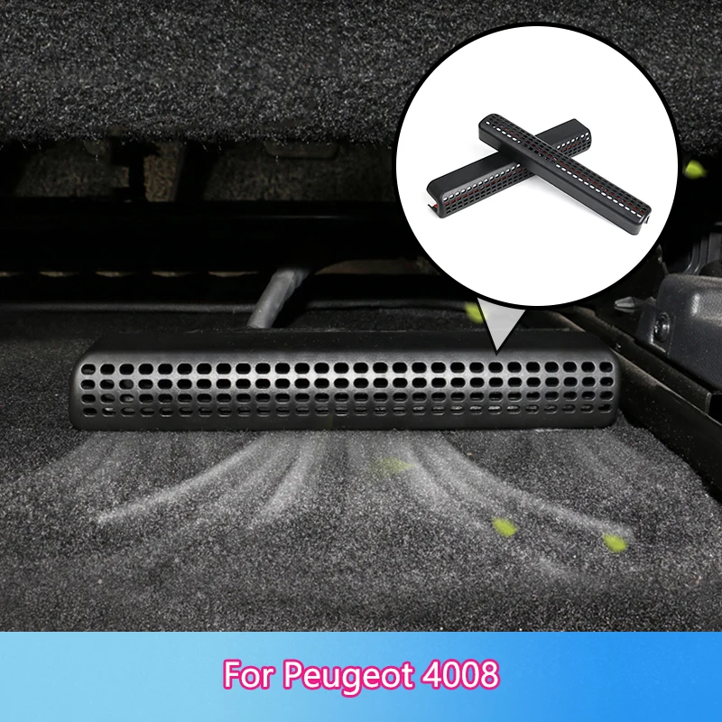 

2Pcs/Set Car Seat Air Condition AC Vent Outlet Anti-blocking Dust Protector Cover For Peugeot 4008 Auto Accessories