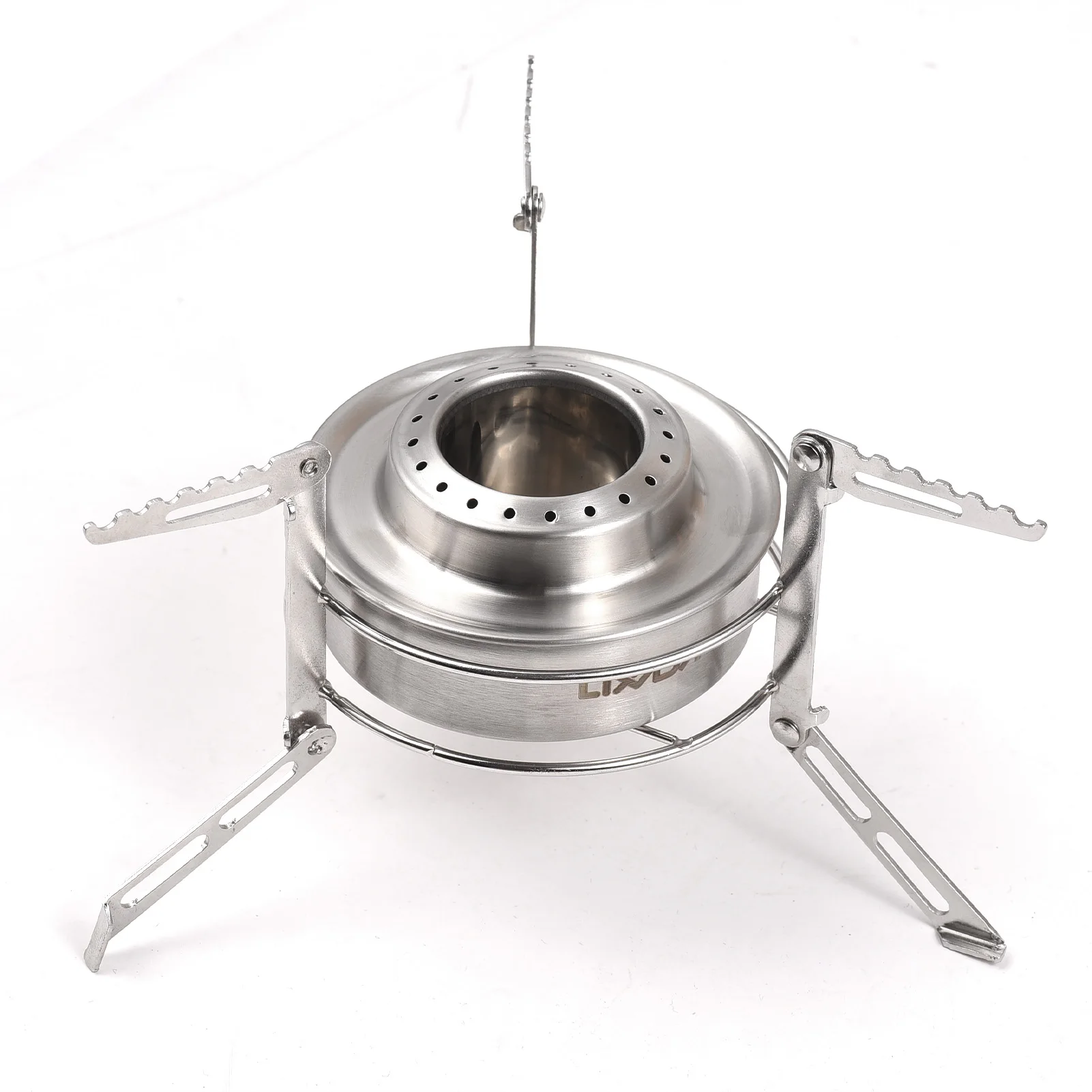 Mini Backpacking Stove with 120ml Alcohol Burner  Fire Cover and Stand  Stainless Steel Folding for Camping Hiking Survival