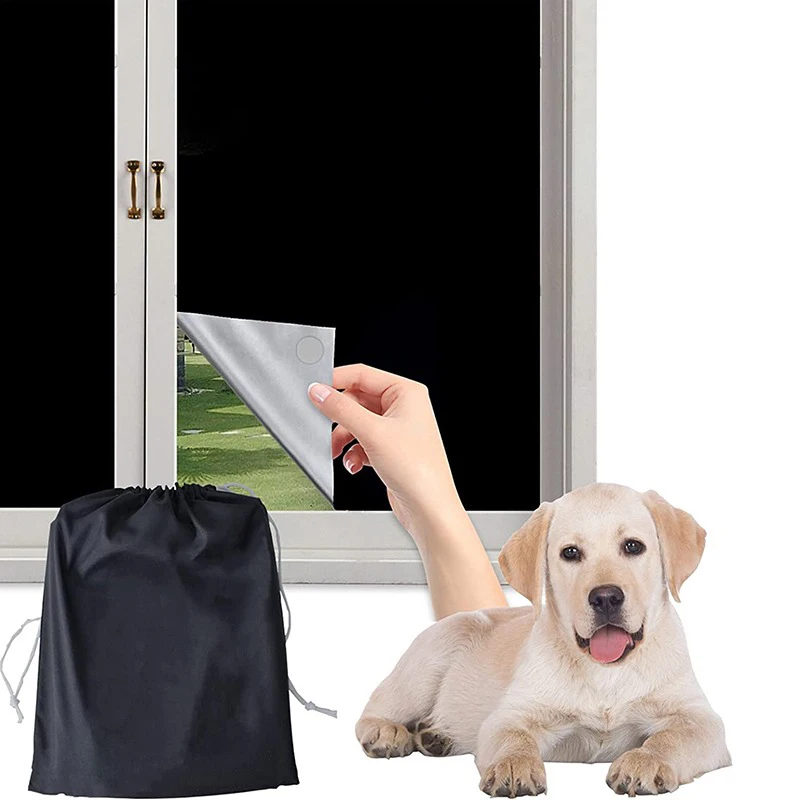 1Pc Blackout Curtain Removable Portable Travel Blocking Darkest Window Film Cloth Temporary DIY No Drill Blackout Curtains