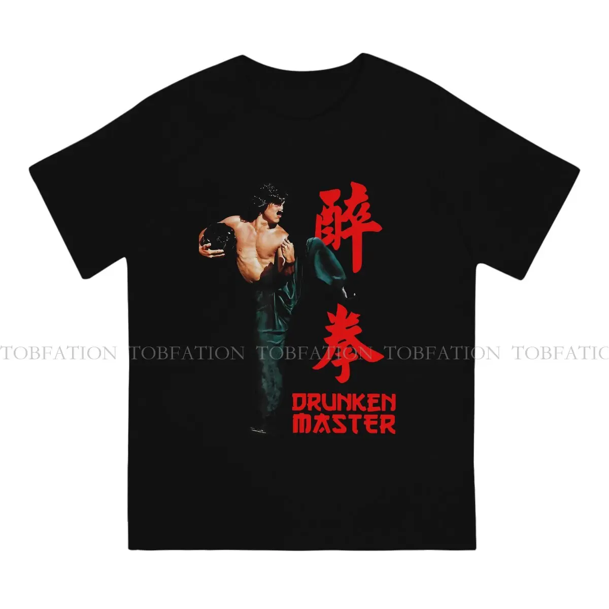 Kungfu 100% Cotton TShirts Drunken Master Print Homme T Shirt Hipster Tops Size S-6XL