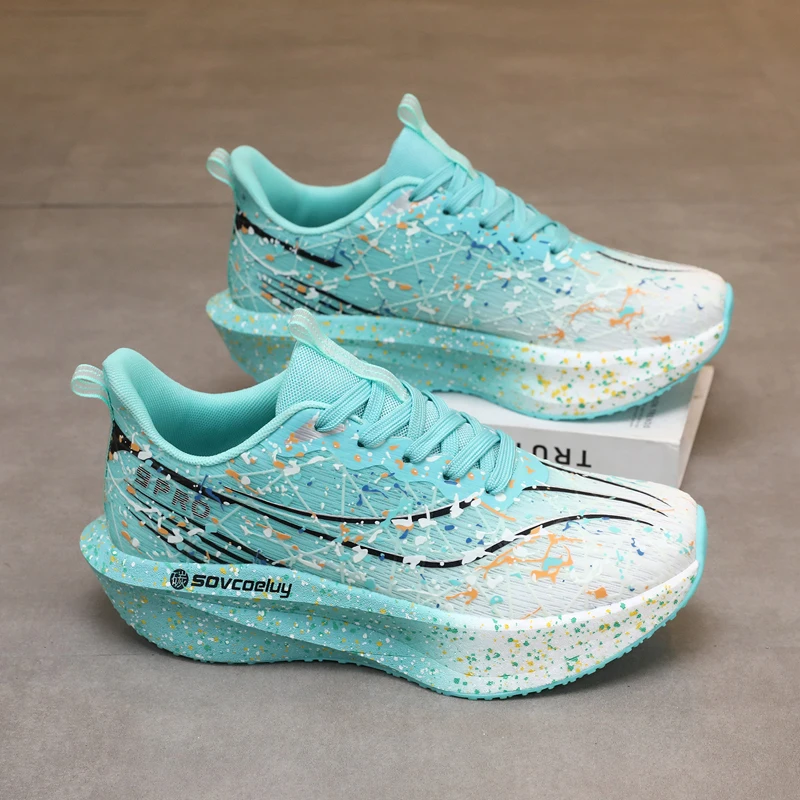 أحذية الجري الرجالية لوحة الكربون ماراثون التخصص الرياضية تنفس خفيفة الوزن المرأة مريحة عدم الانزلاق الترفيه أحذية رياضية #3