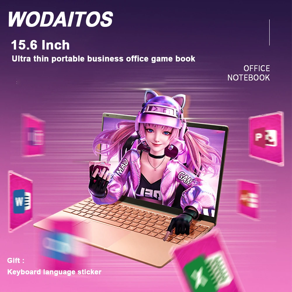 15.6Inch cahier de note Windows 10 Dropshipping Notebook 1TB SSD Laptop PC Gamer ноутбук New Student Thin Light Office Laptops