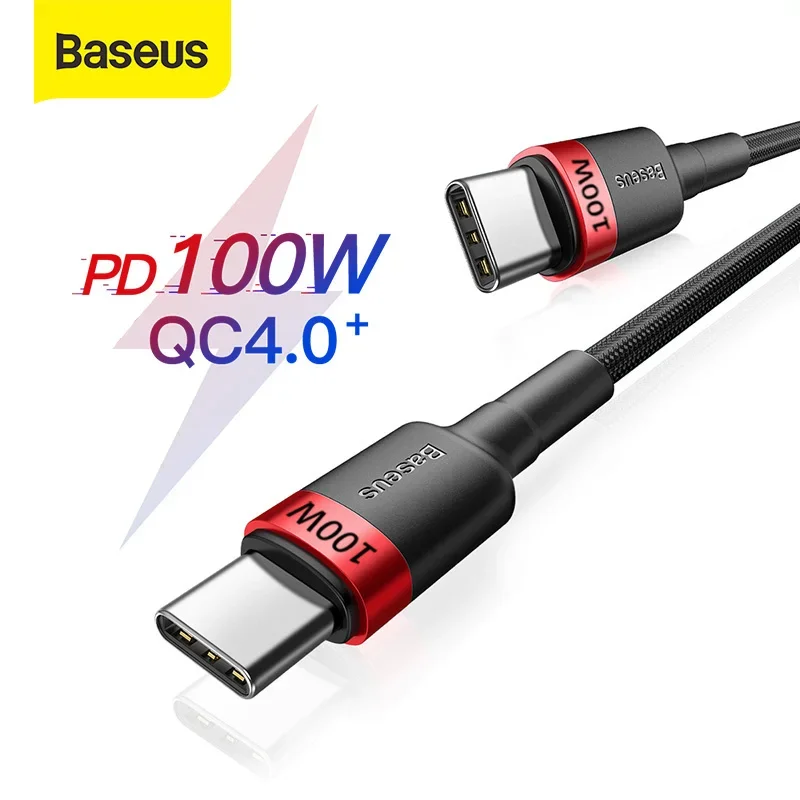 Baseus 100W USB C To USB Type C Cable For Macbook iPad 60W USBC PD Cord Quick Charge 4.0 Charger TypeC Cable For Xiaomi Samsung