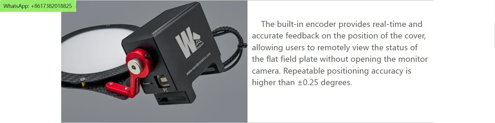 WandererCover V4-EC Teleskop Astronomi Panel datar bermotor ringan profesional