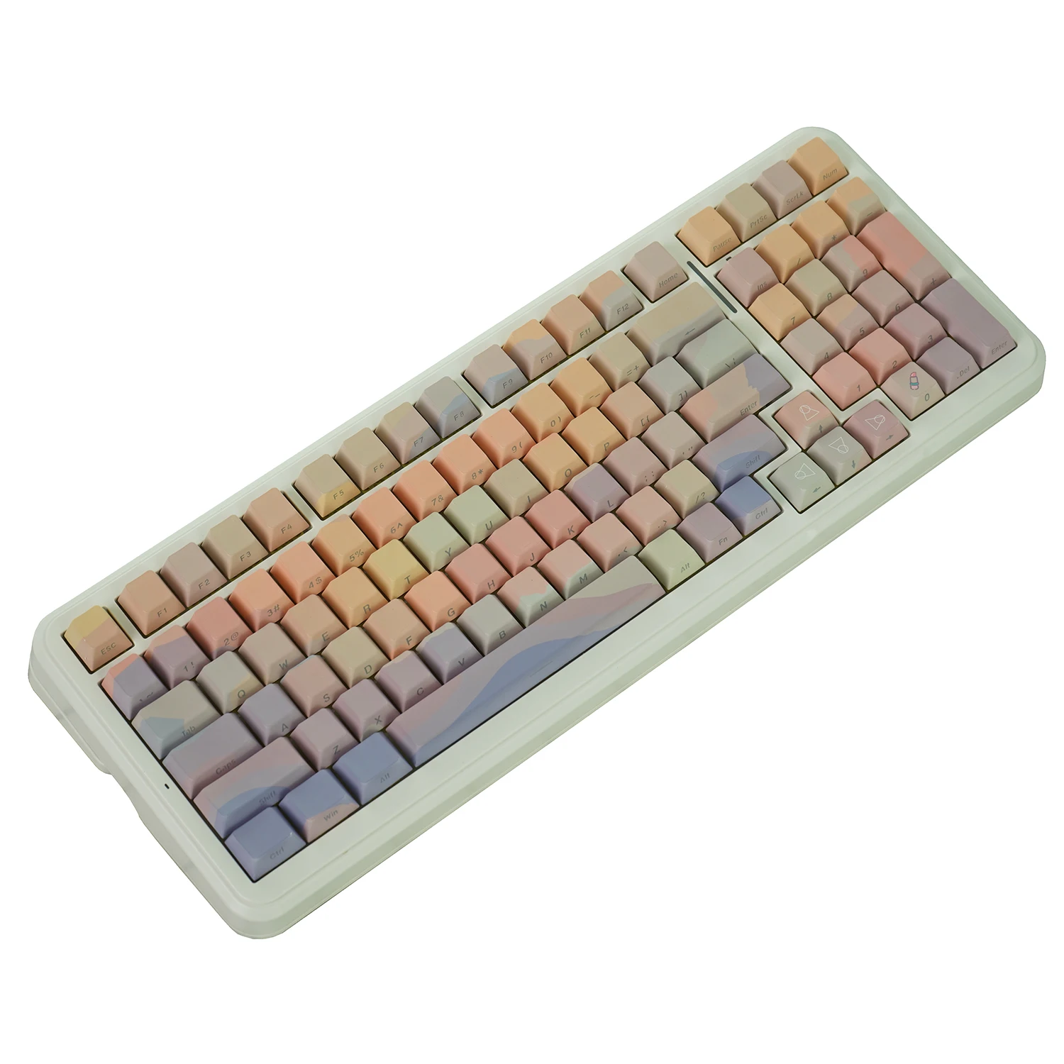 

NPKC 137Keys Dopamine Cherry Profile Keycaps PBT Key cap Side Backlit Key caps Double-shot Keycap Dye-sub For MX Switch Keyboard