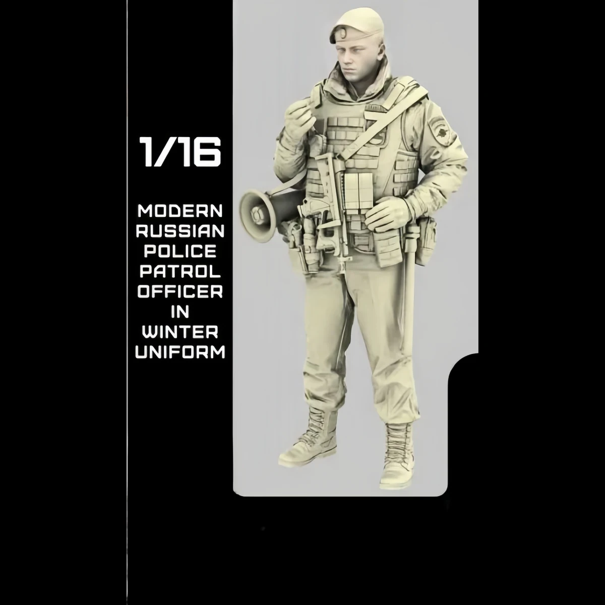 

1/16 resin figure unpainted model kit, military theme, modern Russian police on patrol, unassembled and unpainted GK