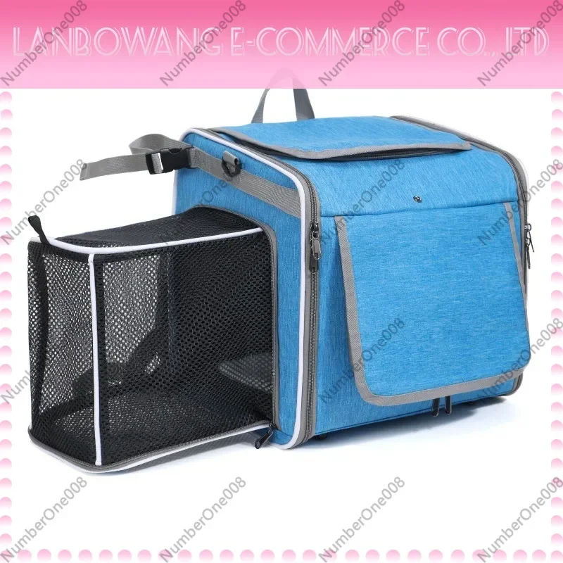 Expandable Backpack Cat Carrier Portable Outdoor Bag for Small Cats Dogs Bicycle Cycling