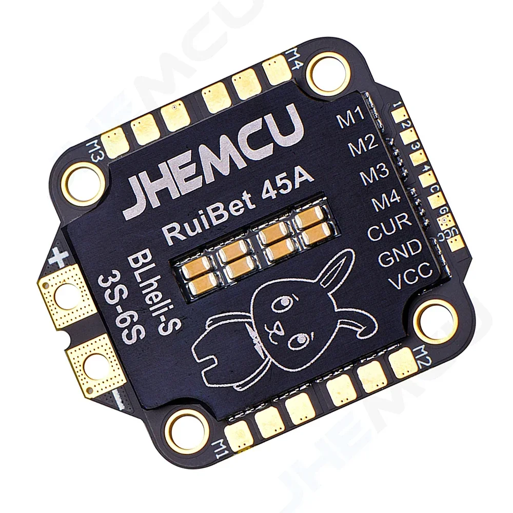 JHEMCU RuiBet 45A/ 55A ESC BLHELI_S Dshot600 4in1 Bürstenlosen ESC 3-6S 30,5X30,5 M4 für RC FPV Freestyle Flight Controller Drone