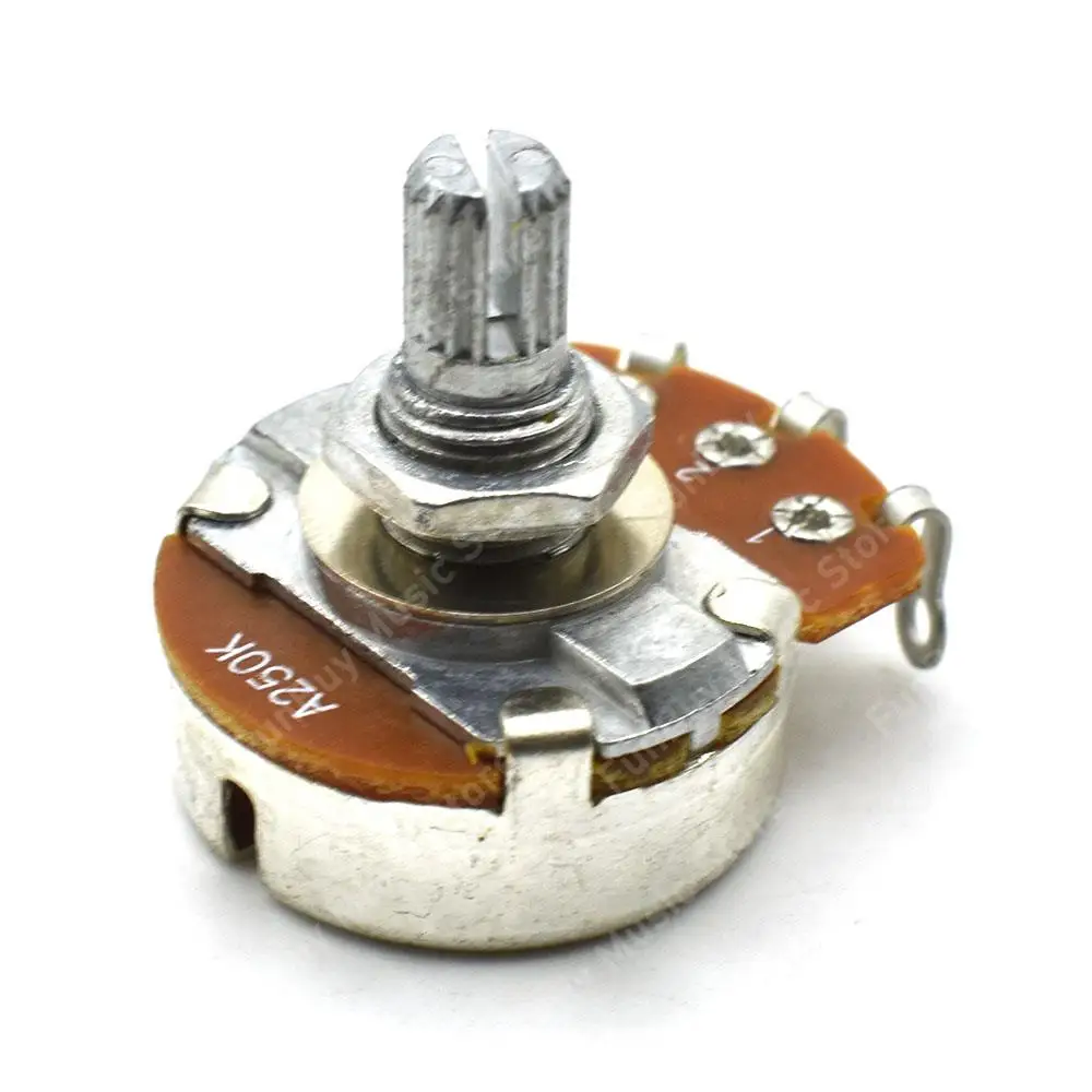 25pair A250K/B250K/A500K/B500K Split Shaft 15mm Guitar Volume Tone Pots Potentiometer for ELectric Guitar Bass