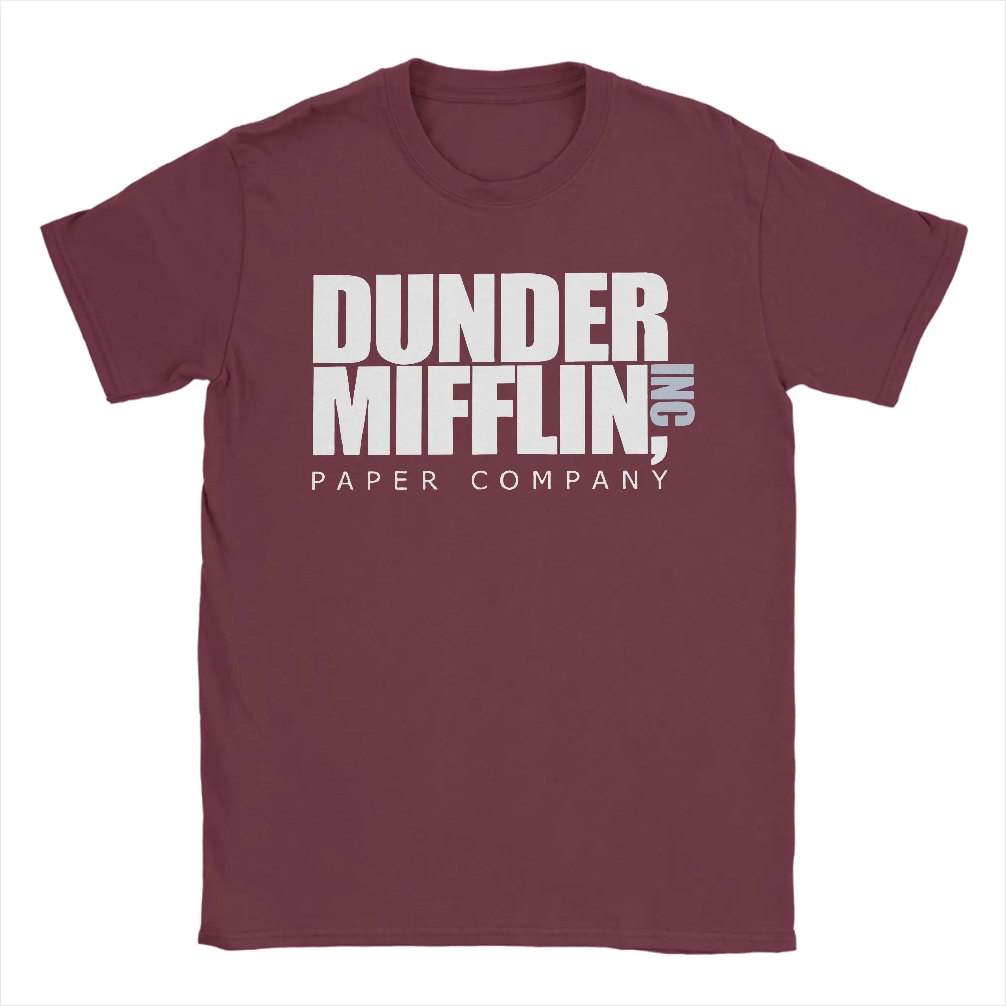 Dunder Mifflin Paper Company T-Shirts Harajuku The Office Vintage 100% Cotton Tee Shirt Crew Neck T Shirt Plus Size Clothes