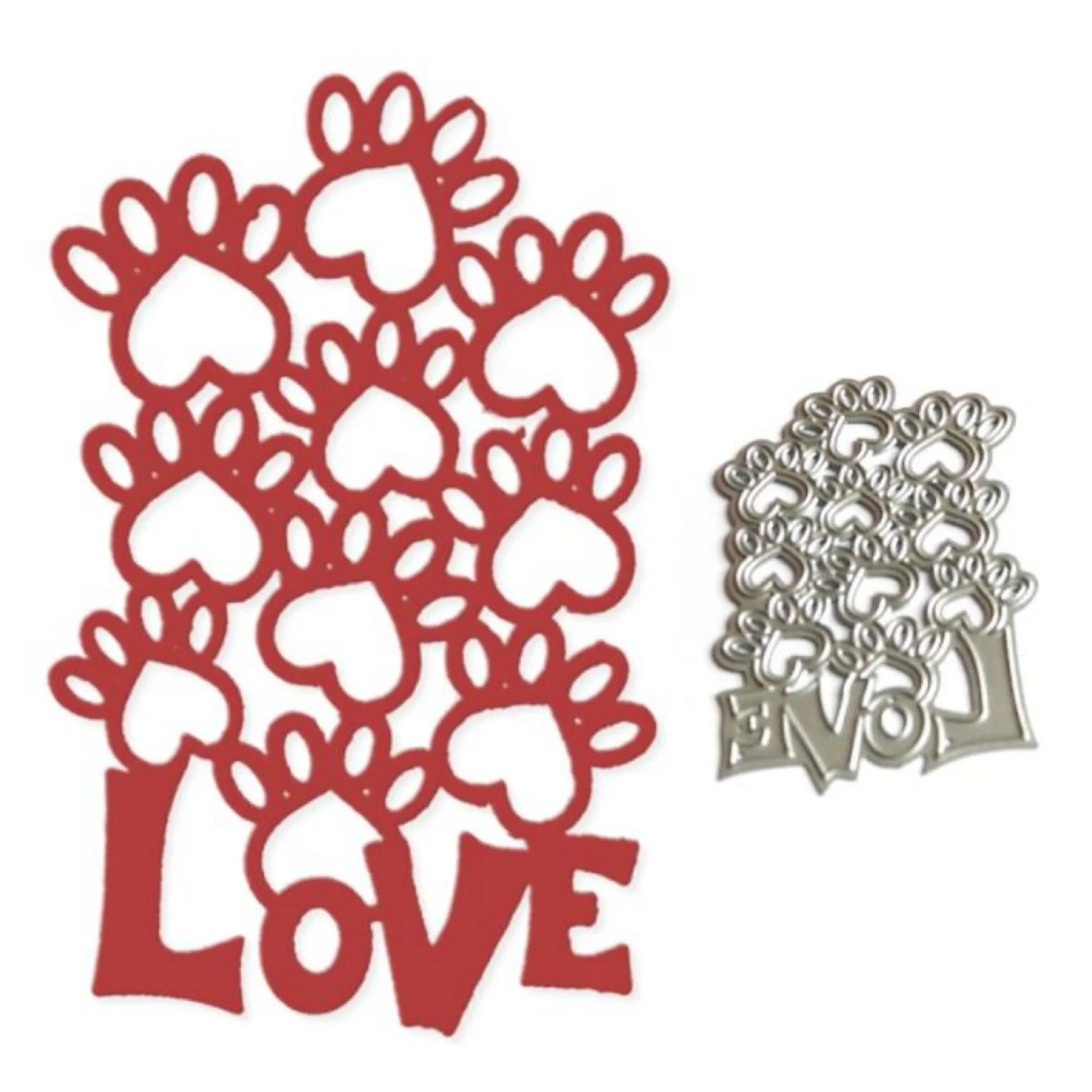 Footprint Love Metal Cutting Dies for DIY Scrapbooking Album Paper Cards Decorative Crafts Embossing Die Cuts